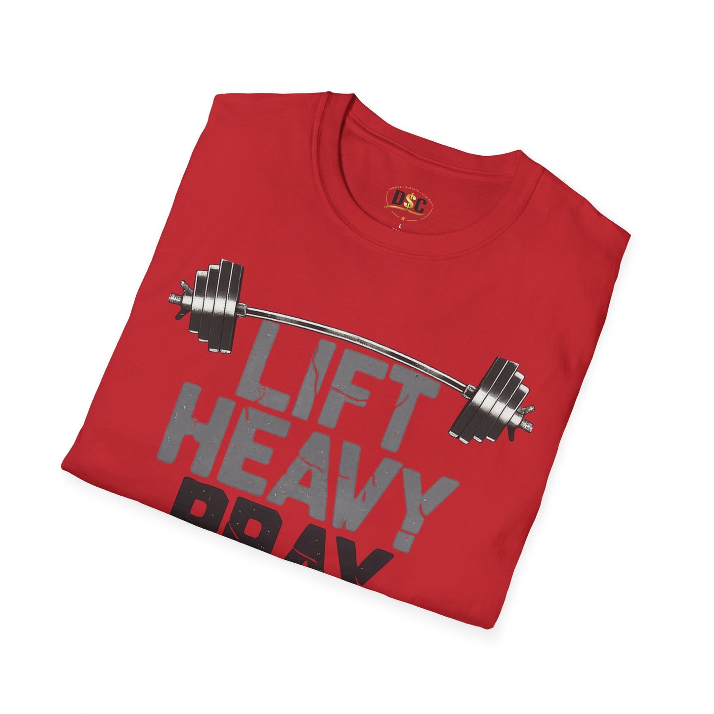 Lift Heavy Pray Hard T-Shirt — Christian Fitness Gym Tee