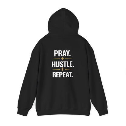 Pray Hustle Repeat Hoodie – Inspirational Unisex Pullover Sweatshirt — DSC Collective Logo Pullover
