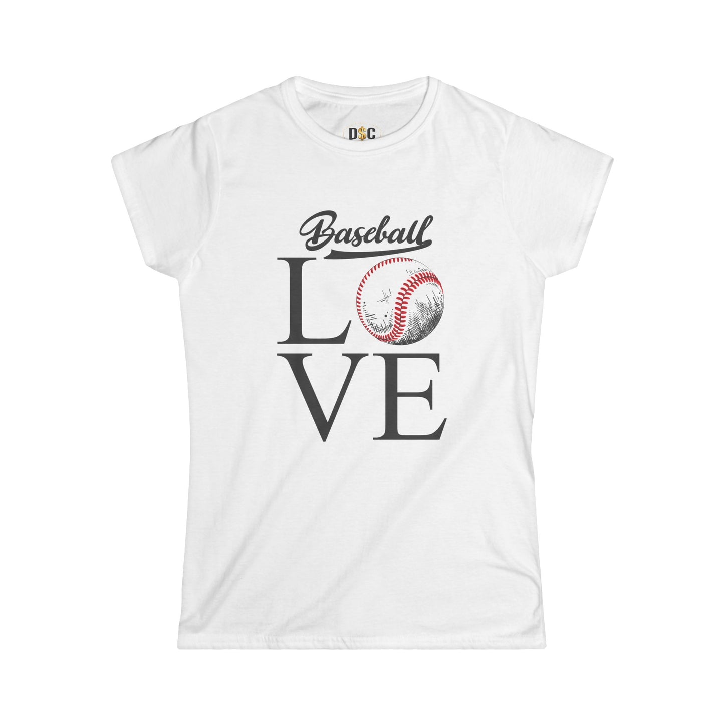 Baseball Love Tee — Personalized Back Number Women's Shirt