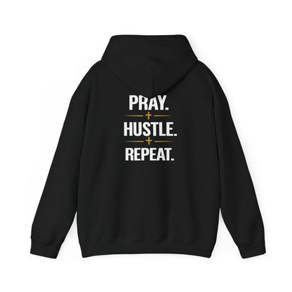 Pray Hustle Repeat Hoodie – Inspirational Unisex Pullover Sweatshirt — DSC Collective Logo Pullover
