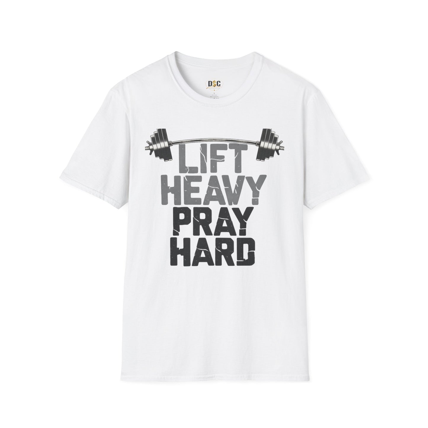 Lift Heavy Pray Hard T-Shirt — Christian Fitness Gym Tee