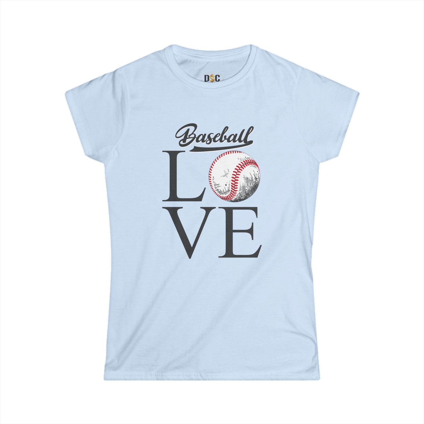 Baseball Love Tee — Personalized Back Number Women's Shirt