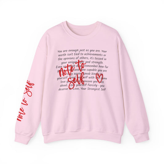 Ladies "Note to Self" Crewneck Sweatshirt
