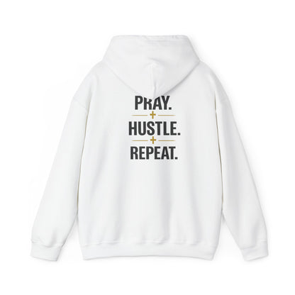 Pray Hustle Repeat Hoodie – Inspirational Unisex Pullover Sweatshirt — DSC Collective Logo Pullover
