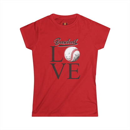 Baseball Love Tee — Personalized Back Number Women's Shirt