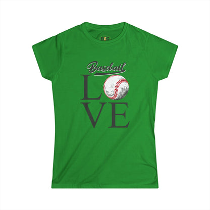 Baseball Love Tee — Personalized Back Number Women's Shirt