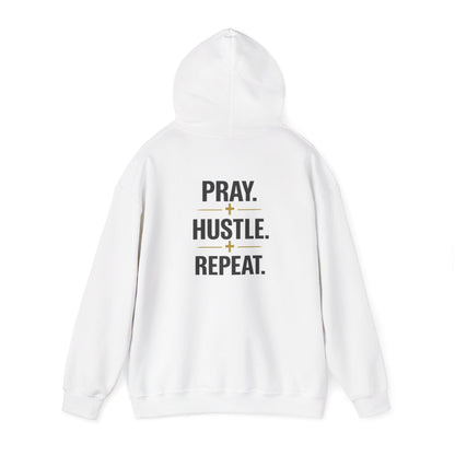 Pray Hustle Repeat Hoodie – Inspirational Unisex Pullover Sweatshirt — DSC Collective Logo Pullover